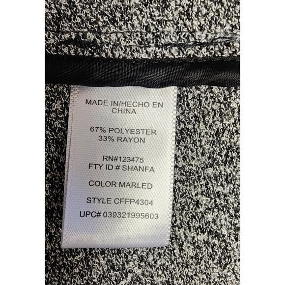 Catherine Malandrino - Charcoal Zip-Up Knit Long Sleeve Moto Jacket Sz Medium - Picture 7 of 7